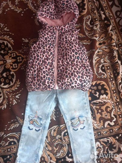 Жилетка baby go 86 и джинсы 98