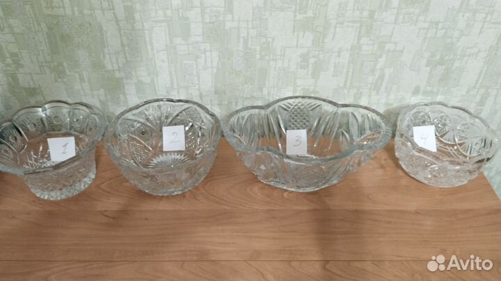 Фарфор Рыбки,хрустальные рюмки,вазы СССР