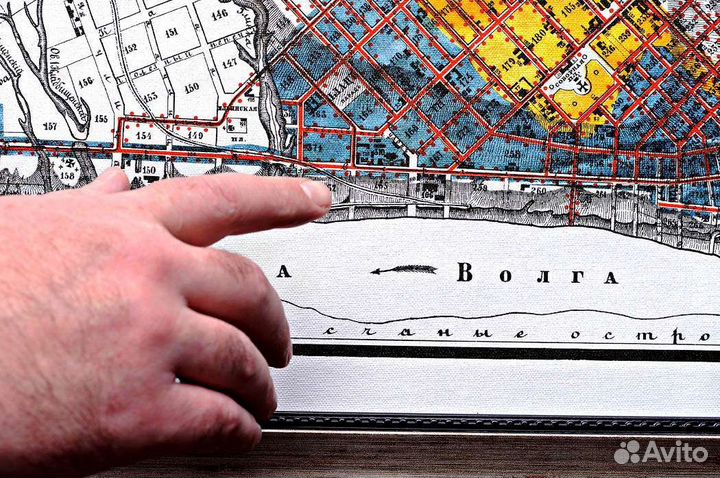 Оригинальный Подарок Сувенир Карта Саратова