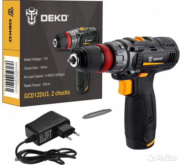 Аккумуляторная дрель-шуруповерт deko