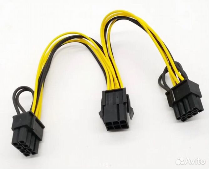 Адаптер переходник 6 Pin на 8 Pin, 6 Pin на 2-8 Pi