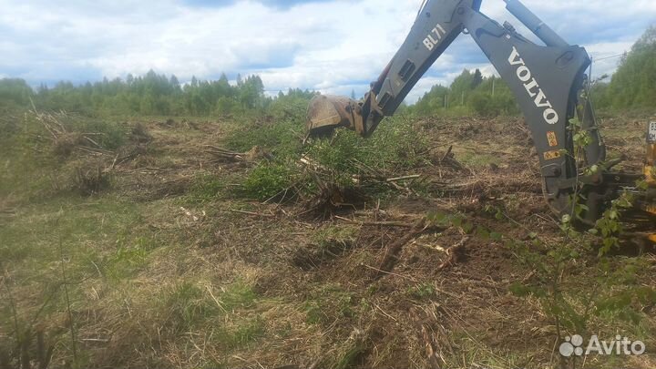 Выкарчовка и отчиска планировки участок