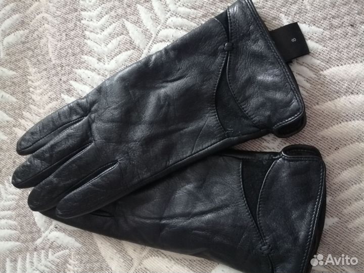 Перчатки женские кожаные
