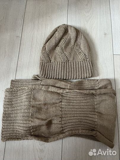 Комплект шапка и шарф женский зимний