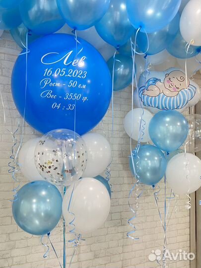 Воздушные шары на выписку