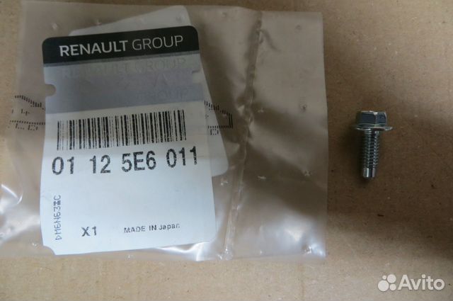 Renault 01125E6011 болт