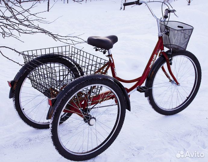 Трехколесный грузовой велосипед для пенсионера