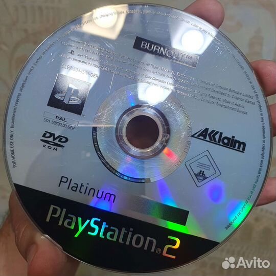 PS2 Burnout. Лицензия (без мануала, есть трещинки)