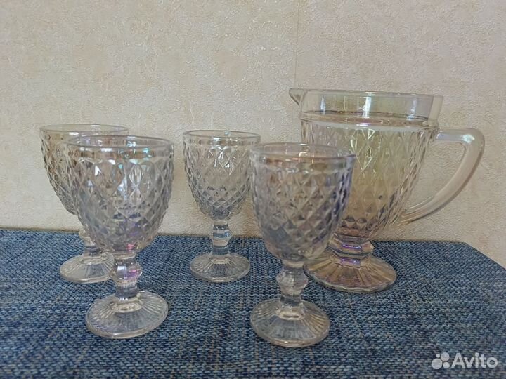 Набор бокалов для вина с графином новый