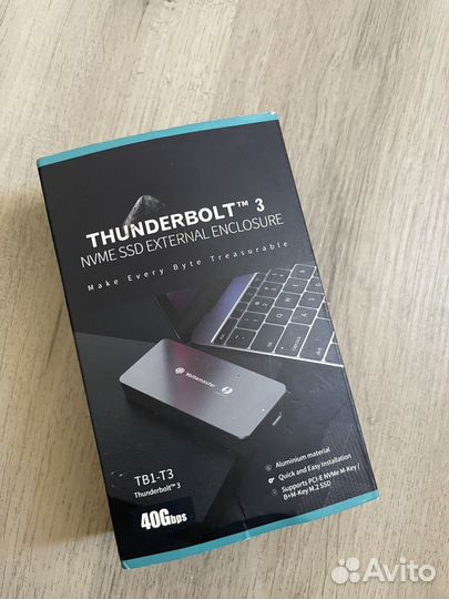Внешний бокс nvme Thunderbolt3 Yottamaster TB-3 T1