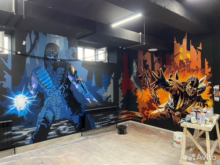 Художник роспись стен Брянск, граффити оформление