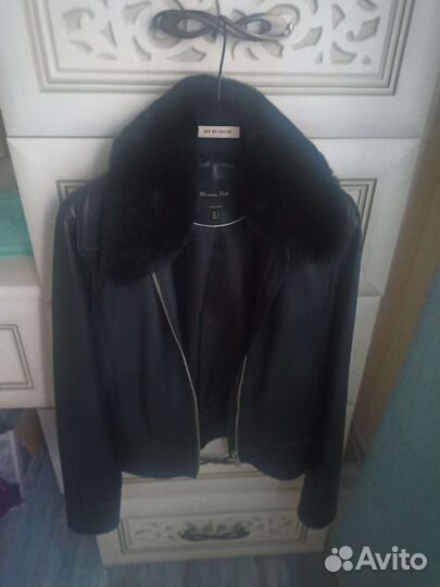 Куртка кожаная Massimo dutti