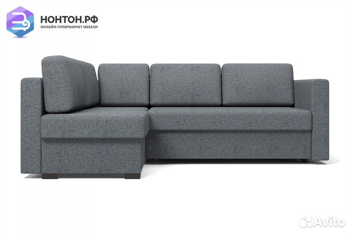 Диван угловой дельфин Джессика 2 серый