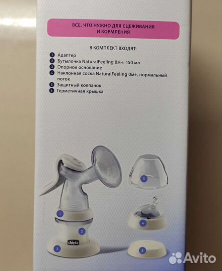 Молокоотсос ручной Chicco новый