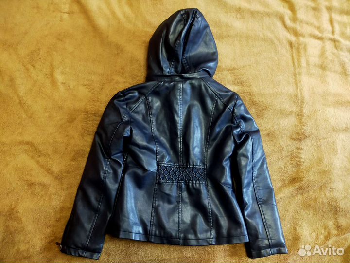 Куртка эко кожа зимняя детская