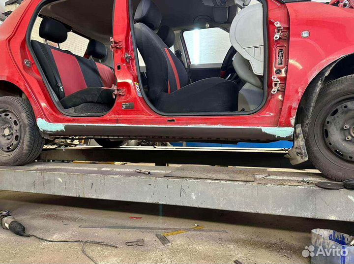 Пороги для Skoda Fabia 2 2007-2010 (mk2)