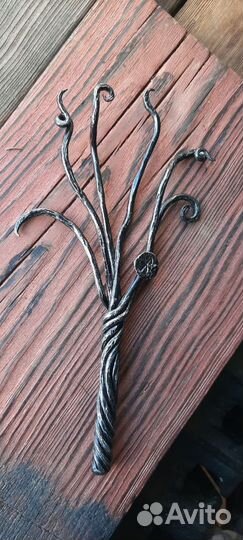 Кованое зеркало, обсидиан, ритуальное, магическое