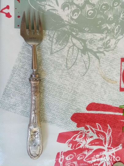 Вилка немецкая рукоять серебро
