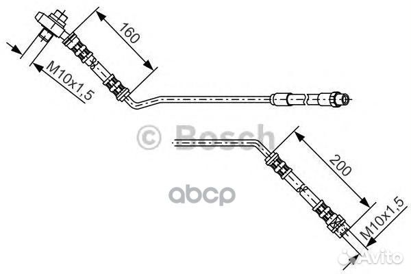 Тормозной шланг 1987476055 1987476055 Bosch