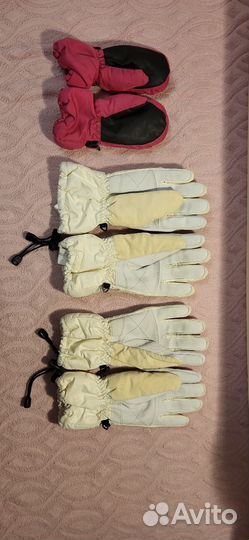 Балоновые перчатки женские L, детские 4-5 лет