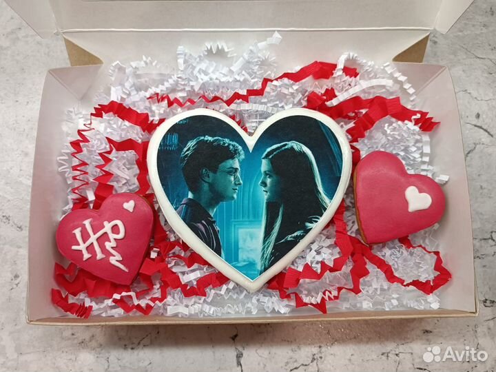 Пряники на 14 февраля Гарри Поттер и Гермиона