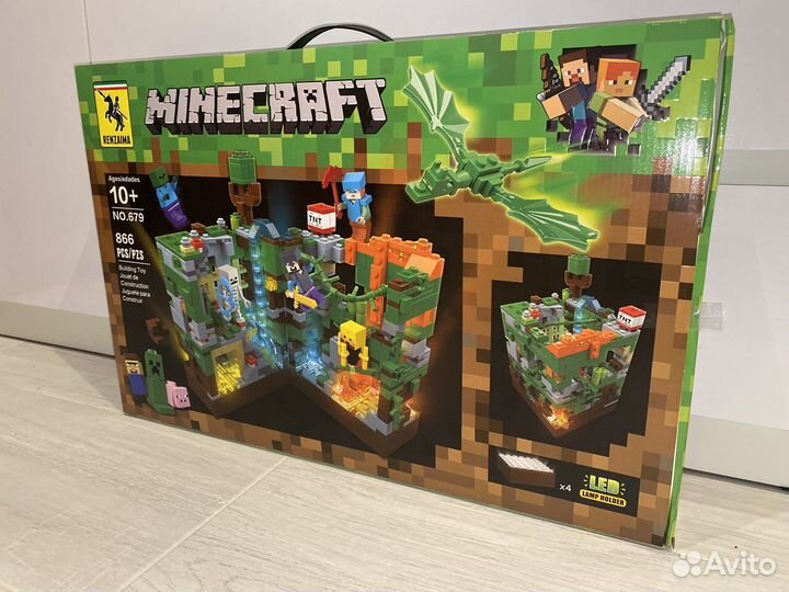 Конструктор lego minecraft зеленая крепость