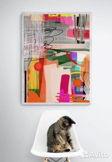 Картина маслом абстракция для интерьера