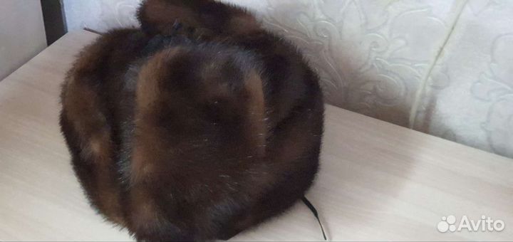 Норковая шапка мужская ушанка