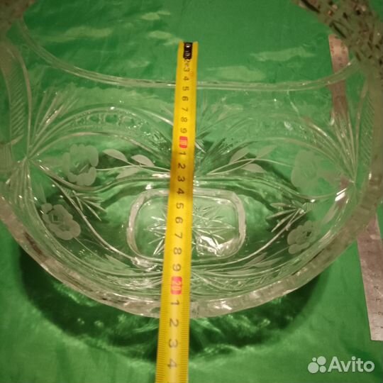 Ваза хрусталь корзина богемия