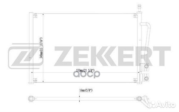 Радиатор конд. Ford Fiesta V 01- Fusion 02- M