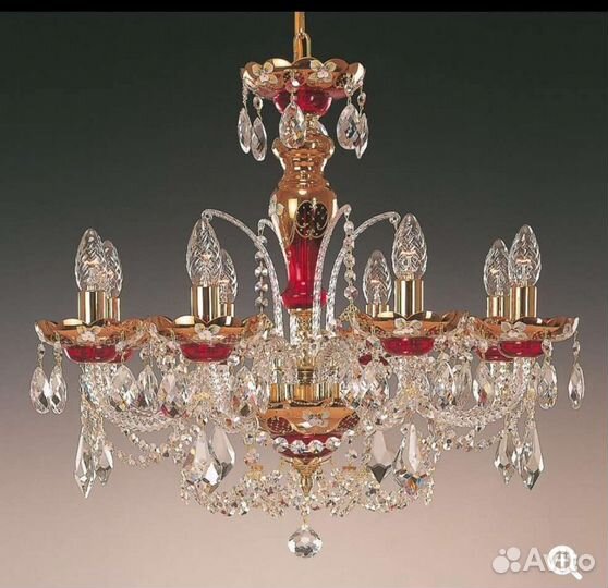 Хрустальная Чешская люстра богемия новые позолота