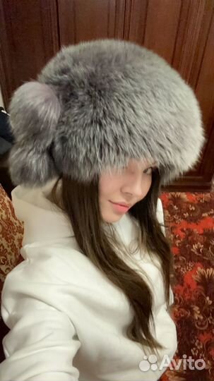 Шапка зимняя меховая женская песец