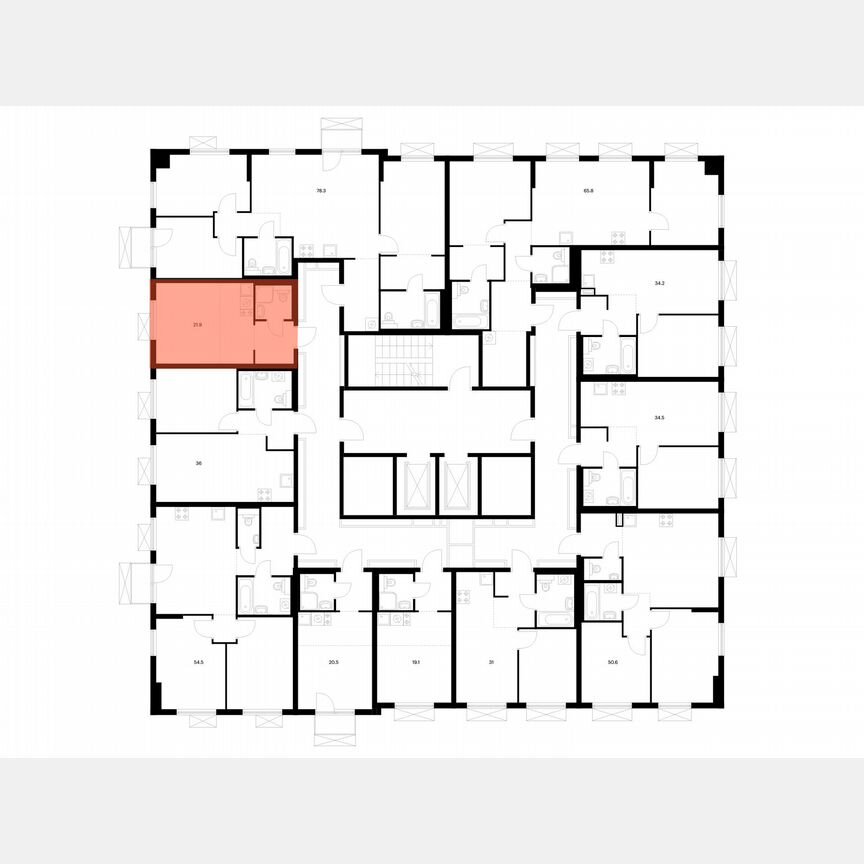 Квартира-студия, 21,9 м², 6/17 эт.