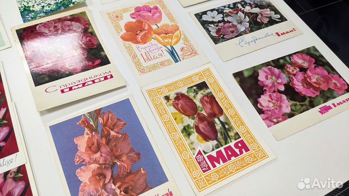 Советские открытки первое мая (15шт) 1960-80гг