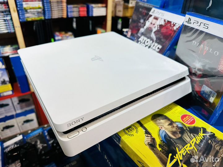 Sony playstation 4 ps4 slim белая + 400 игр