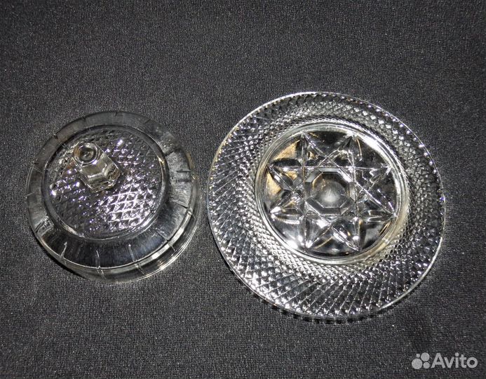 Винтажная вазочка с крышкой масленка саз СССР