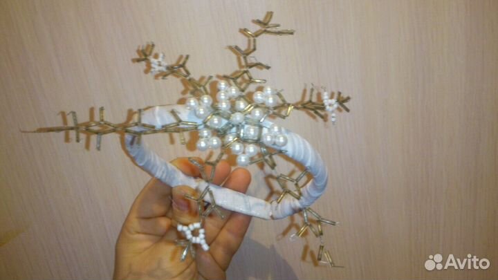 Снежинка браслет и ободок