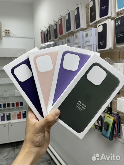 Кожаный чехол для iPhone с анимацией 13/13 Pro Max