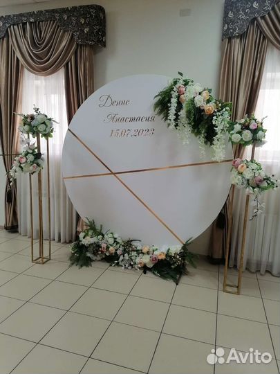 Свадебный декор, блестящие фотозоны в аренду