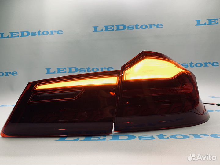 Задние фонари BMW G30 в стиле GTS красные