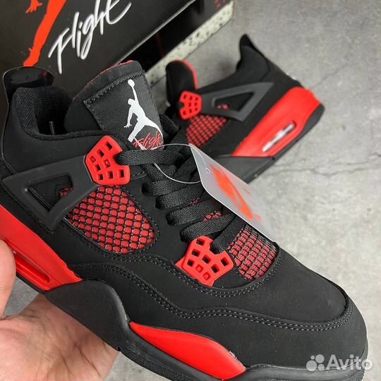 Кроссовки Air Jordan 4 Red Thunder (36-45)