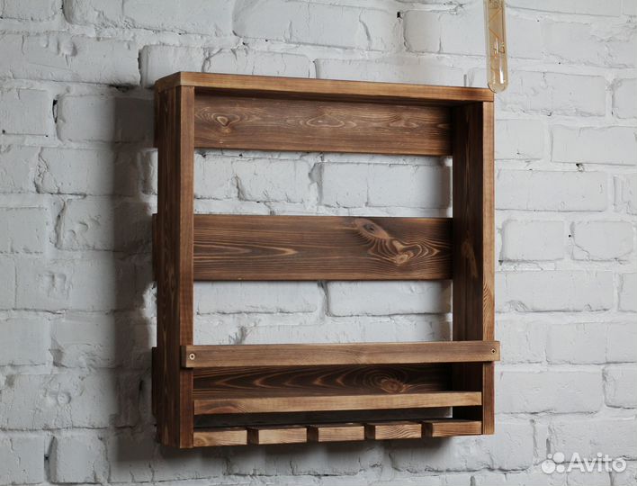 Подвесной бар в стиле лофт (бутылочница)