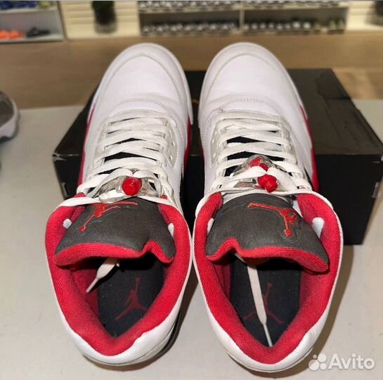 Nike Air Jordan 5 Retro Low White Fire Red