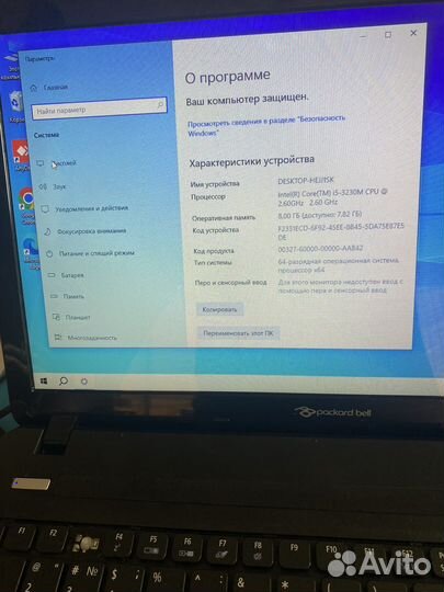 Ноутбук packard bell
