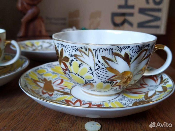 Чайная пара Золотые ромашки