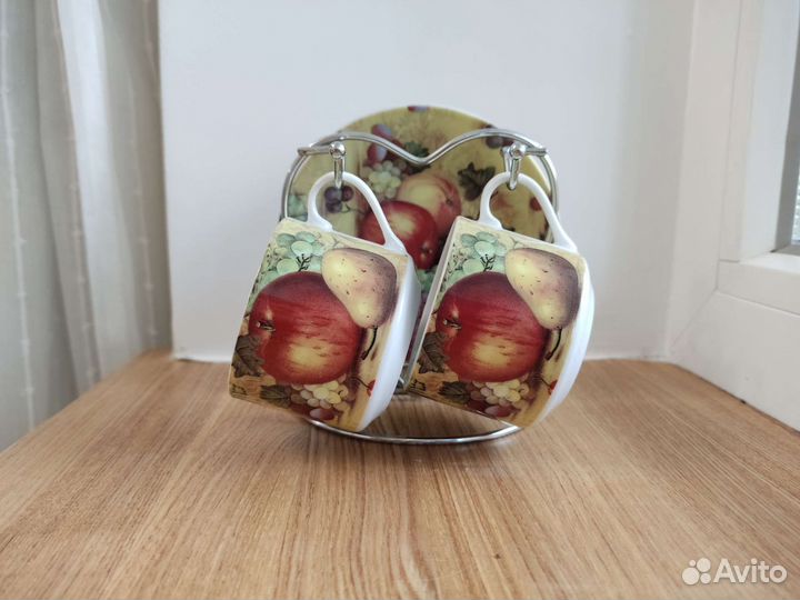 Кофейные чашки с блюдцами фарфор yamasen