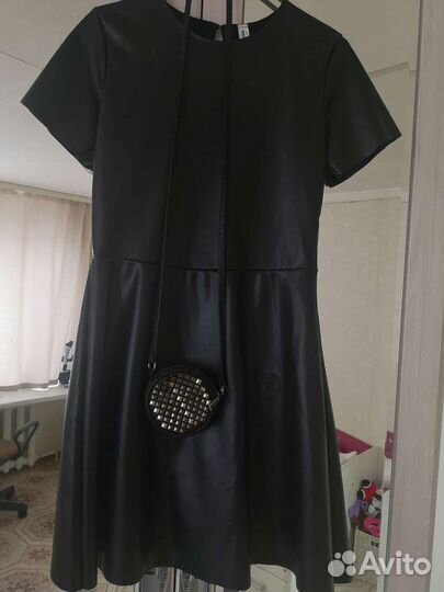 Кожаное платье для девочки