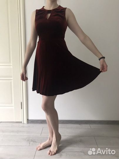 Платье бархатное красное Karen Millen