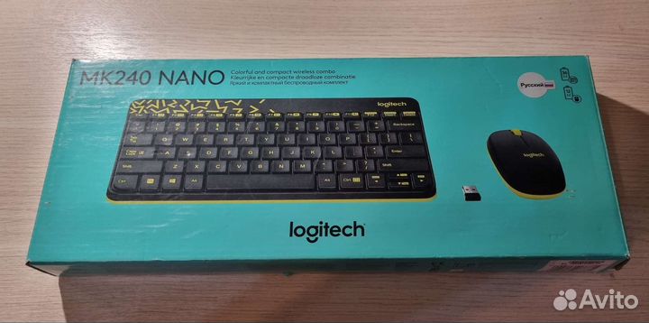 Беспроводная клавиатура и мышь logitech MK240 nano