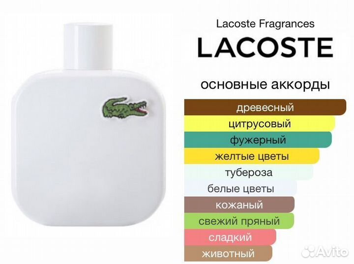 Lacoste L.12.12. White Blanc парфюм духи оригинал